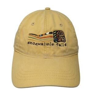 Snoqualmie Falls Slideback Baseball Cap Yellow One Size Adjustable Sutton's